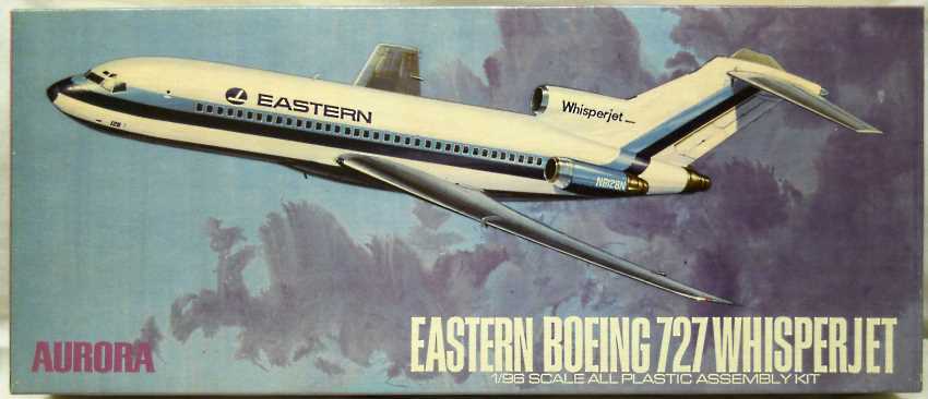 Aurora 1/96 Eastern Boeing 727 Whisperjet, 351-250 plastic model kit